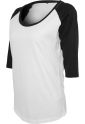 Ladies 3/4 Contrast Raglan Tee