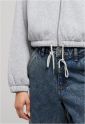 Ladies Fluffy Cropped Zip Hoodie