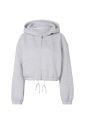 Ladies Fluffy Cropped Zip Hoodie