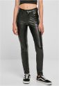 Ladies Mid Waist Synthetic Leather Pants