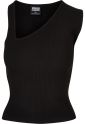 Ladies Rib Knit Asymmetric Top