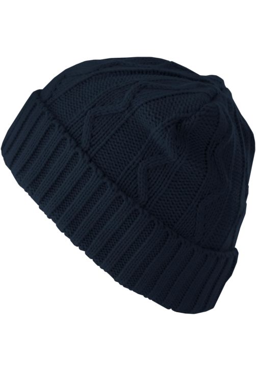 Beanie Cable Flap navy one size