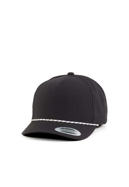 YP Classics® 5-Panel Snapback Cap with Perforations and Braided Rope