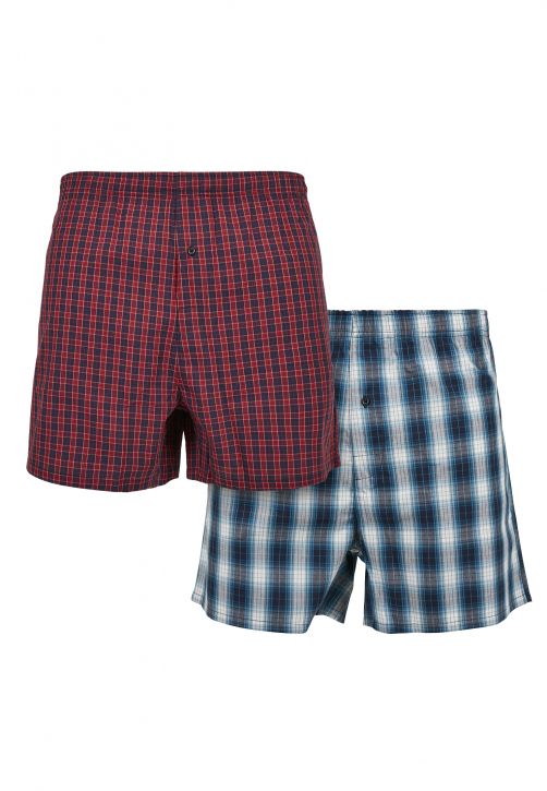 Woven Plaid Boxer Shorts 2-Pack