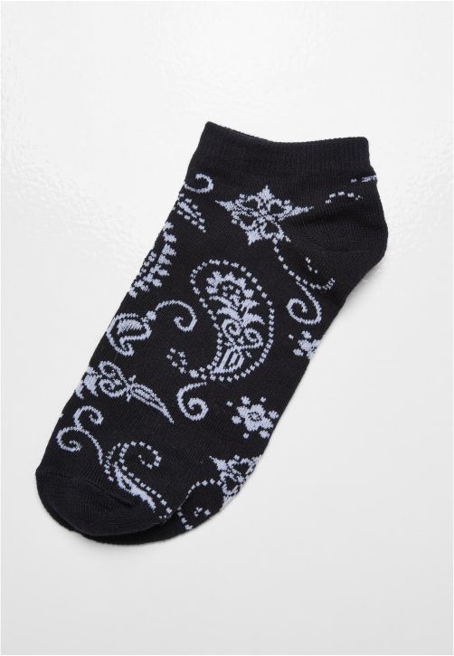 Bandana Pattern No Show Socks 5-Pack
