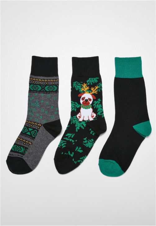Christmas Dog Socks Kids 3-Pack