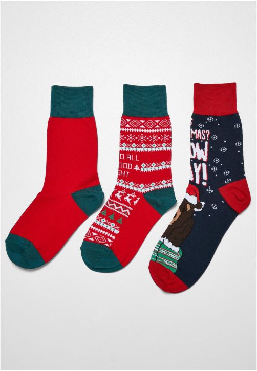Christmas Bear Socks Kids 3-Pack
