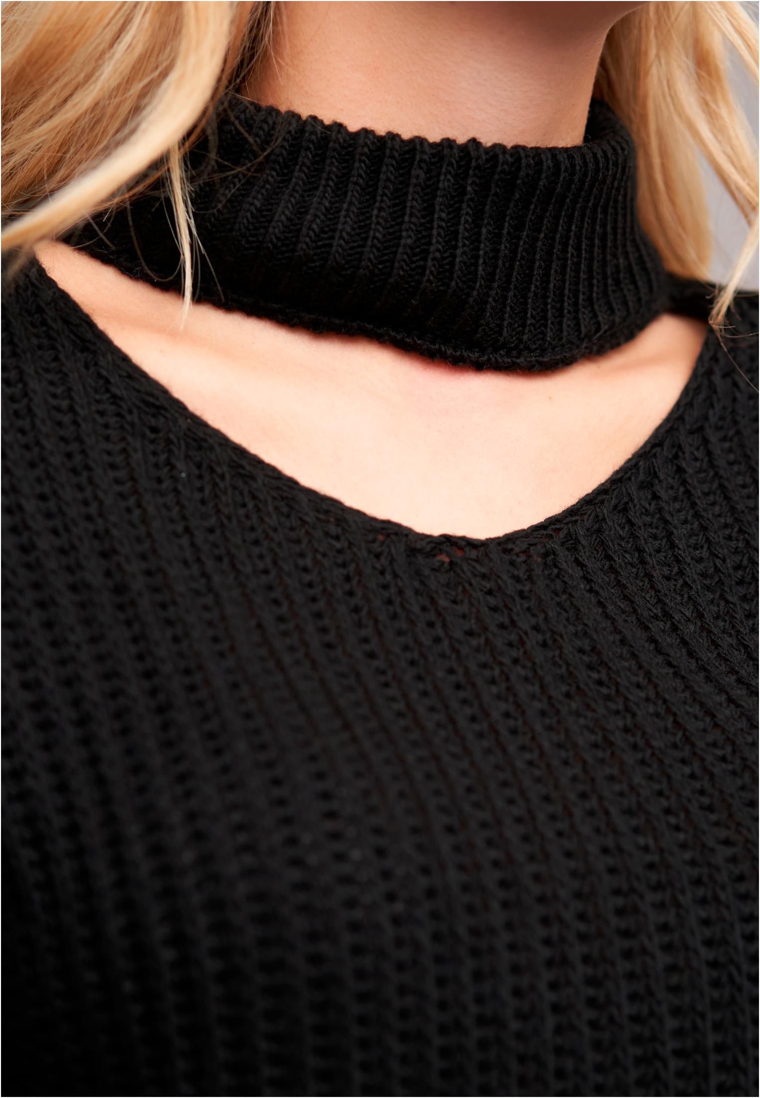 Cloud5ive Maglione mit Stehrollkragen und V-Ausschnitt
