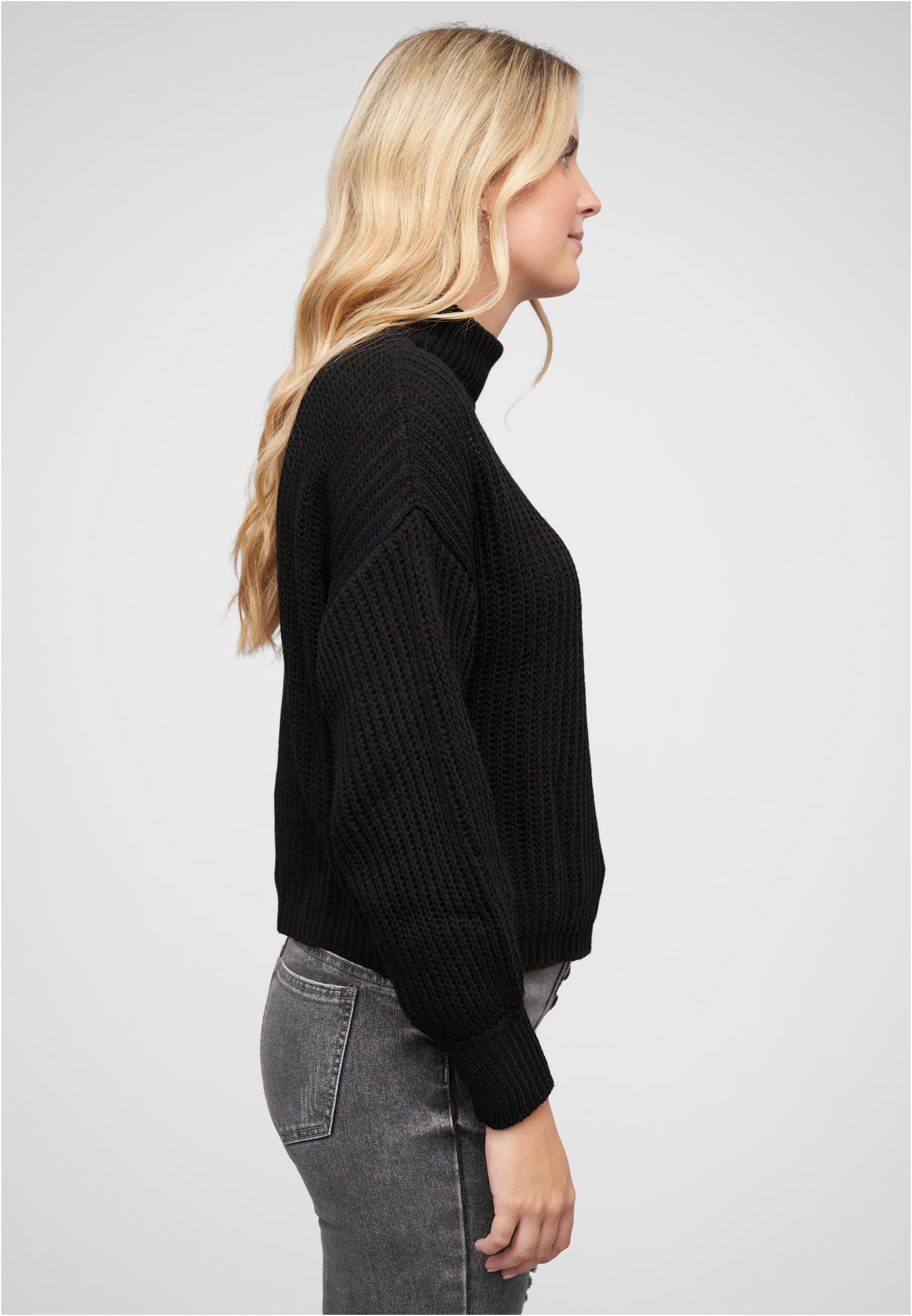Cloud5ive Maglione mit Stehrollkragen und V-Ausschnitt