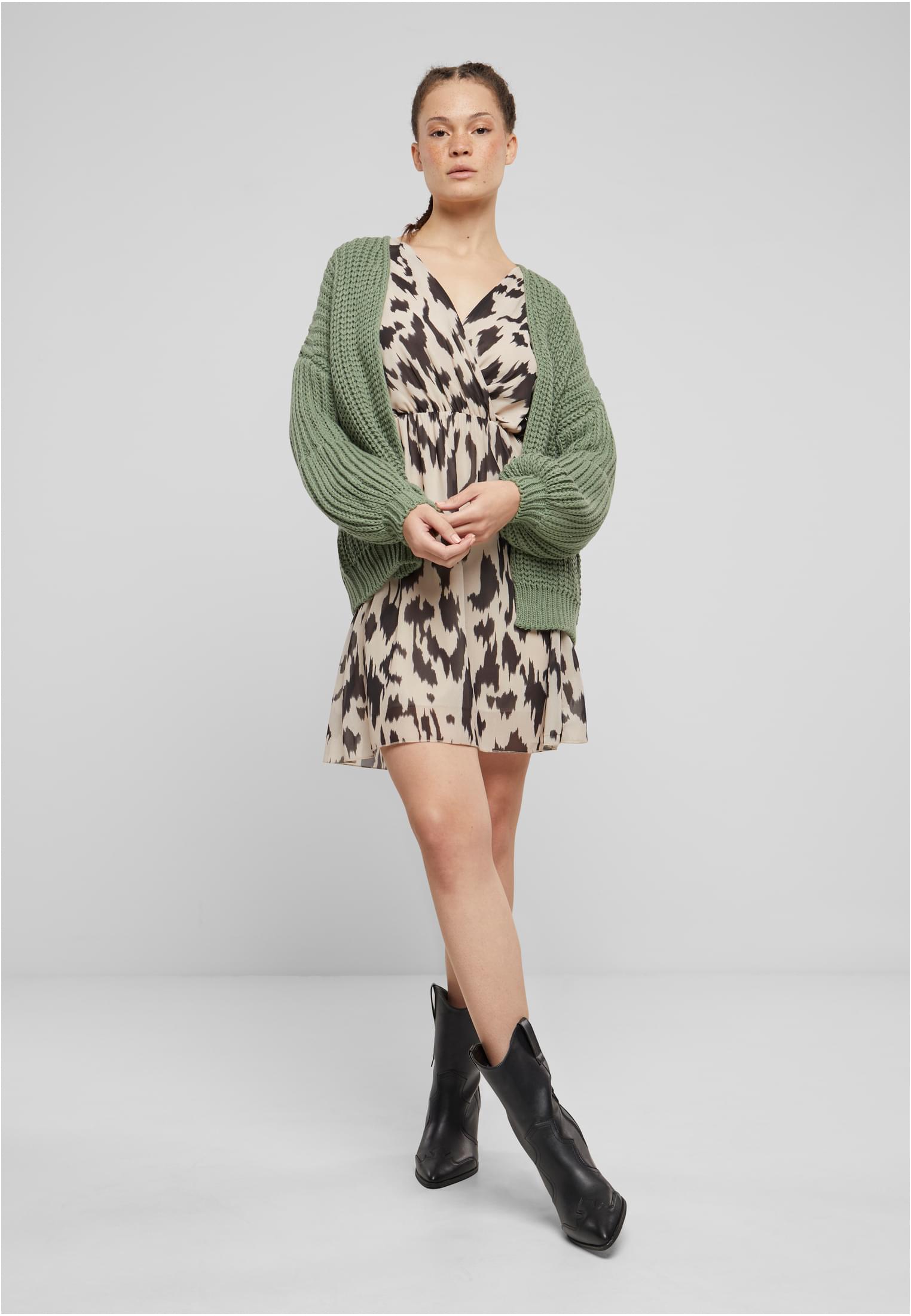 Cloud5ive Cardigan Damen Grobstrick mit �rmeln chinois