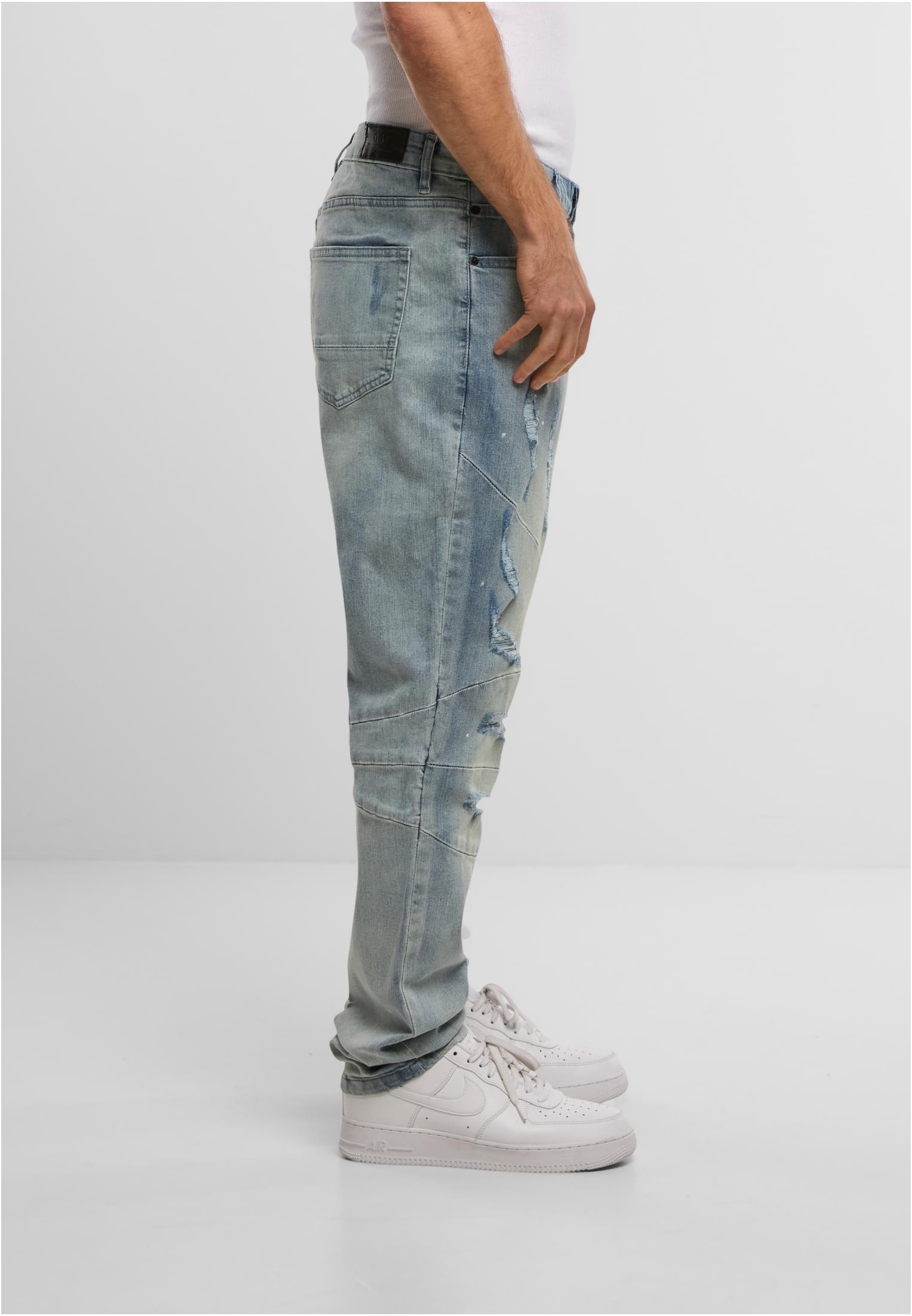 CS Pantaloni C&S Paneled distressed