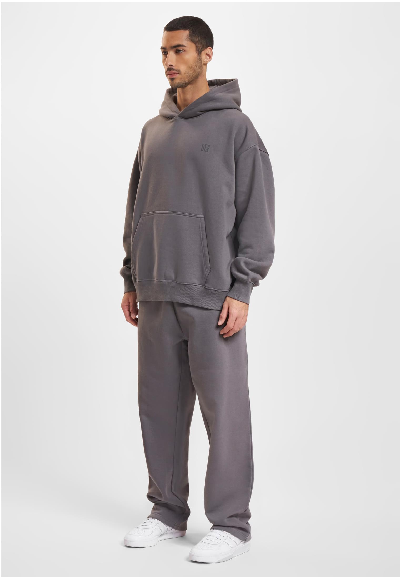 DEF Felpa con cappuccio Fly anthracite washed