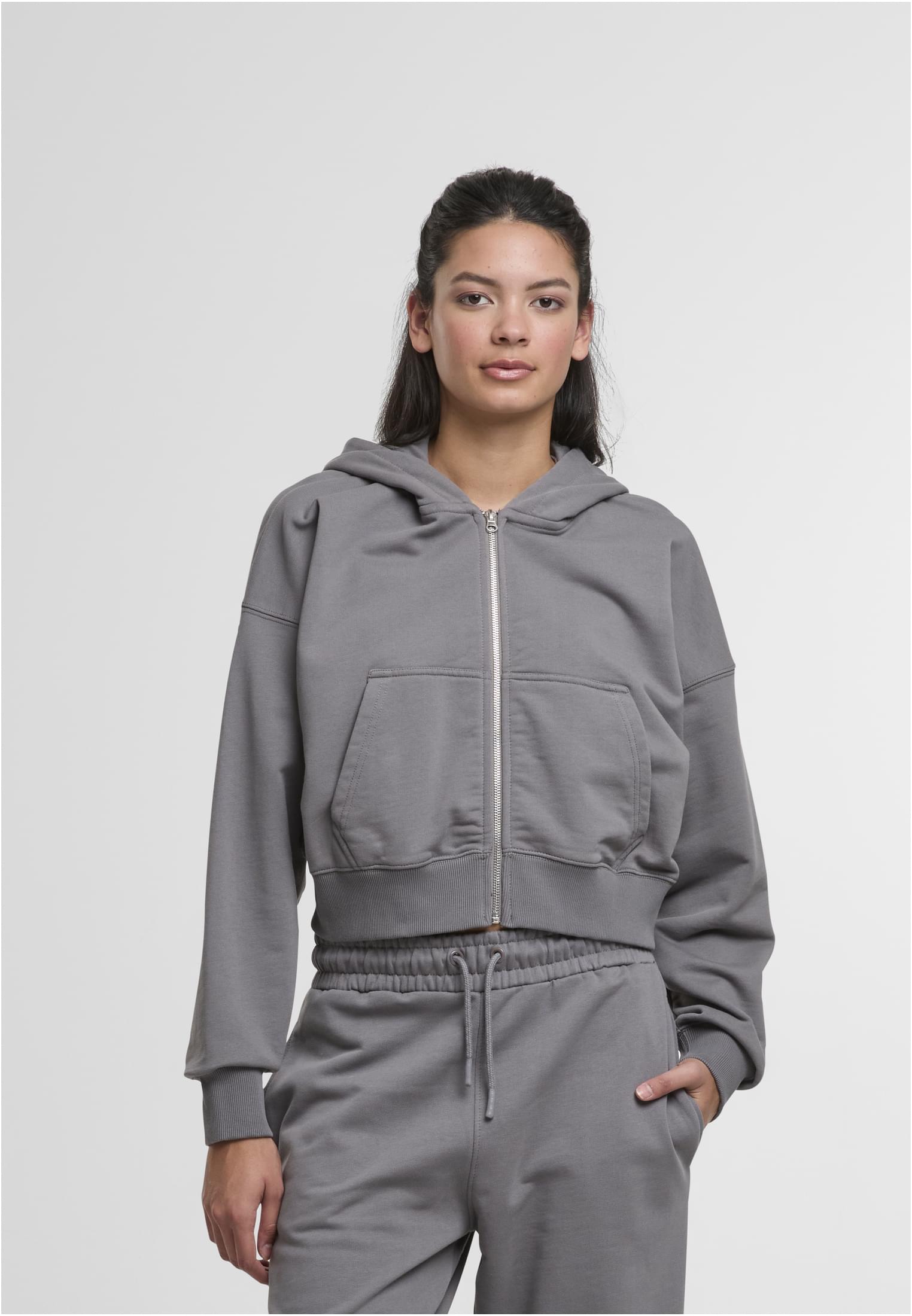 DEF Felpa con cappuccio Zip steel