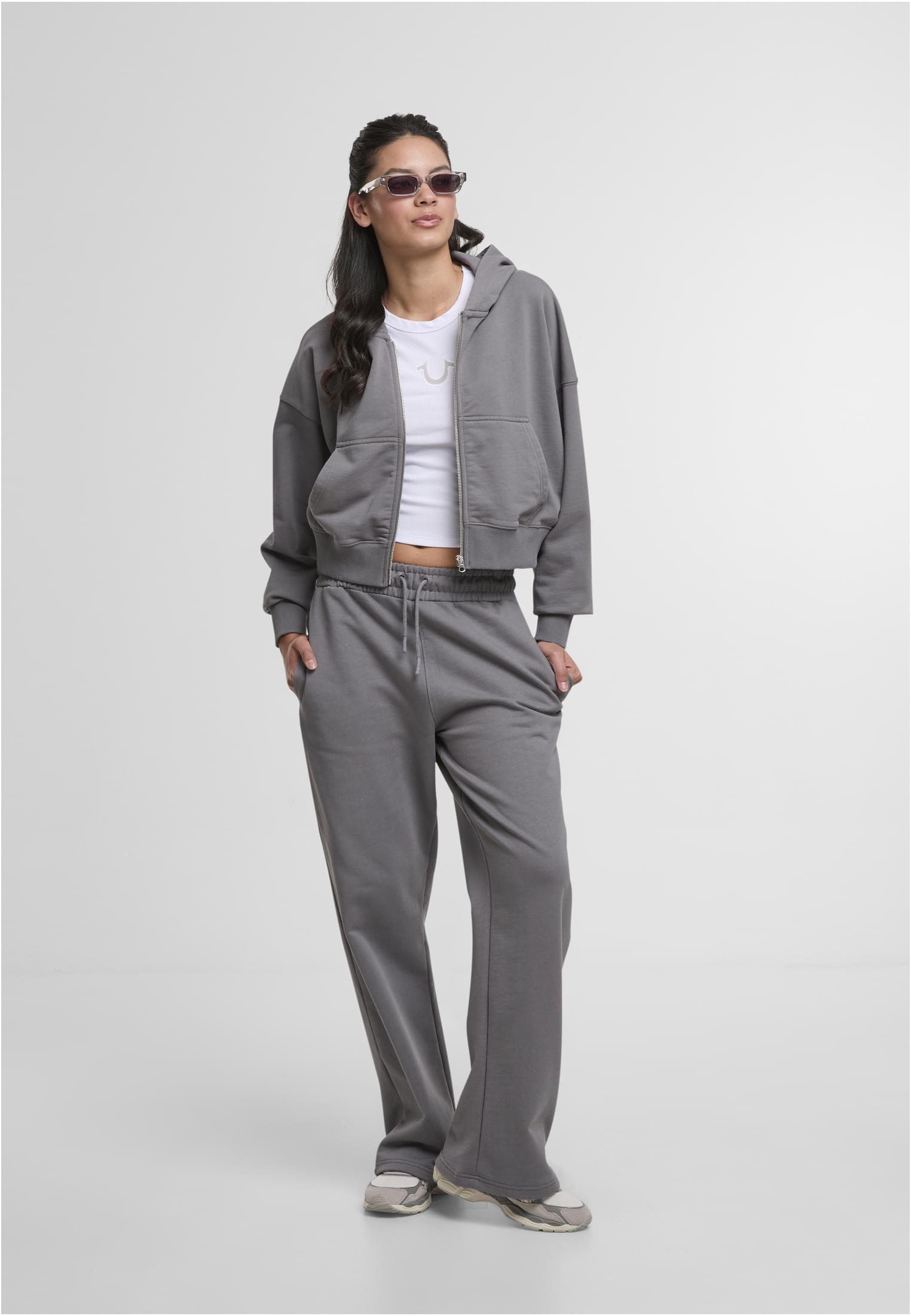 DEF Felpa con cappuccio Zip steel