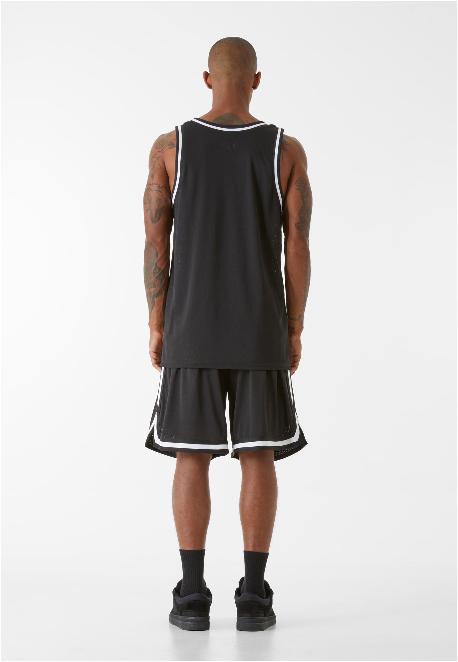 Lost Youth Pantaloncini LY MESH "LOST YOUTH" black-white