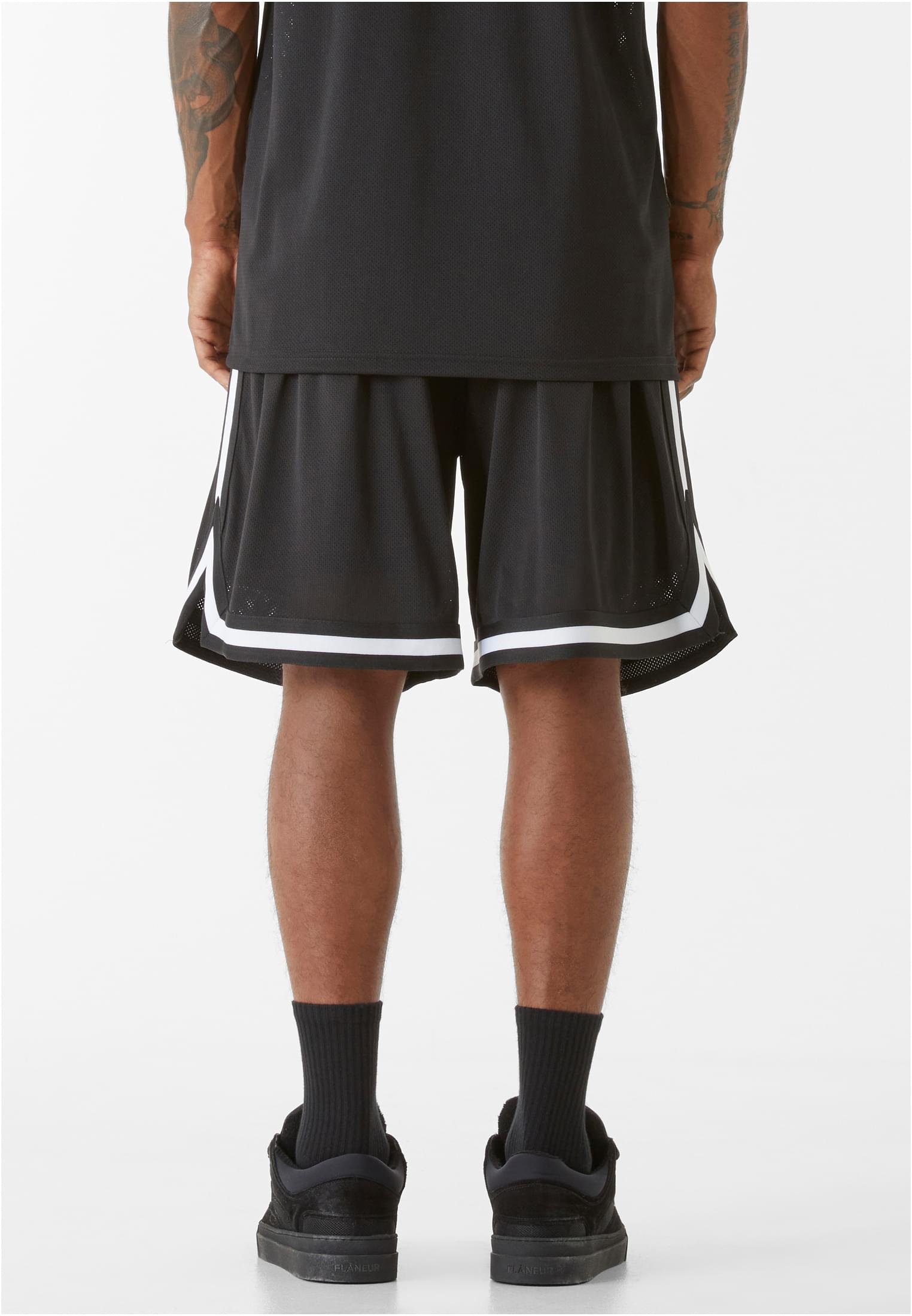 Lost Youth Pantaloncini LY MESH "LOST YOUTH" black-white