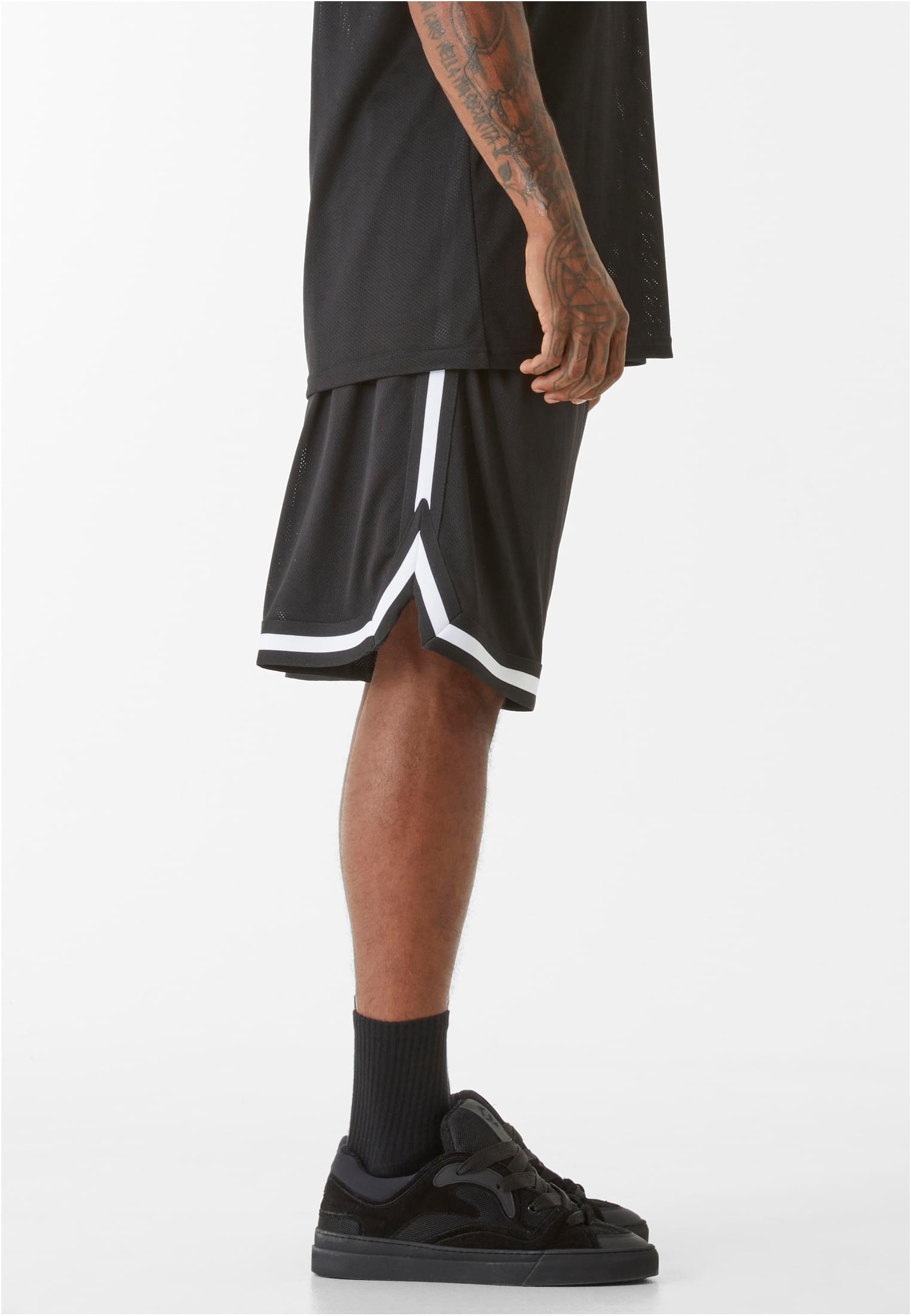 Lost Youth Pantaloncini LY MESH "LOST YOUTH" black-white