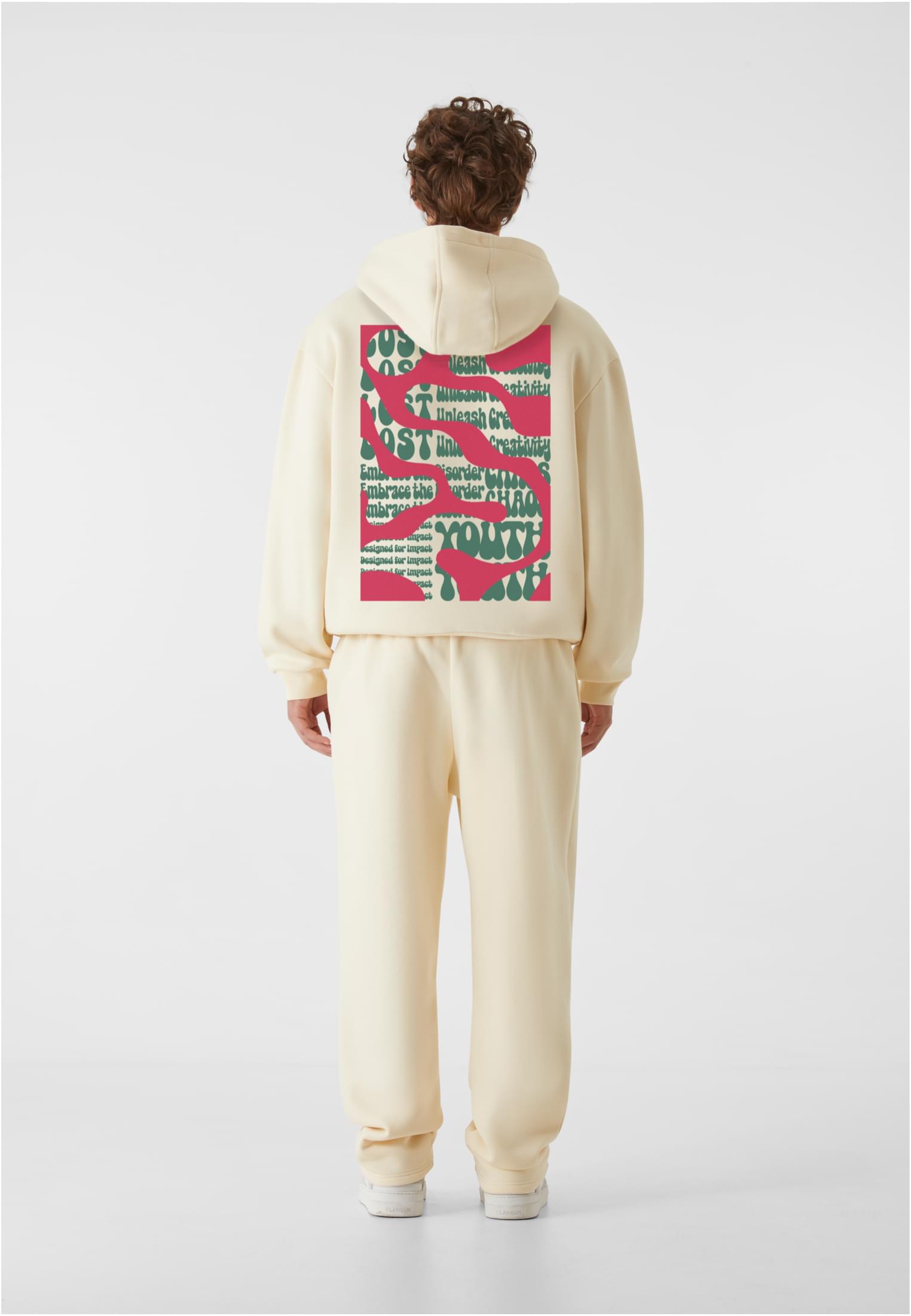 Lost Youth Felpa con cappuccio OVERSIZED COVER STORY whitesand
