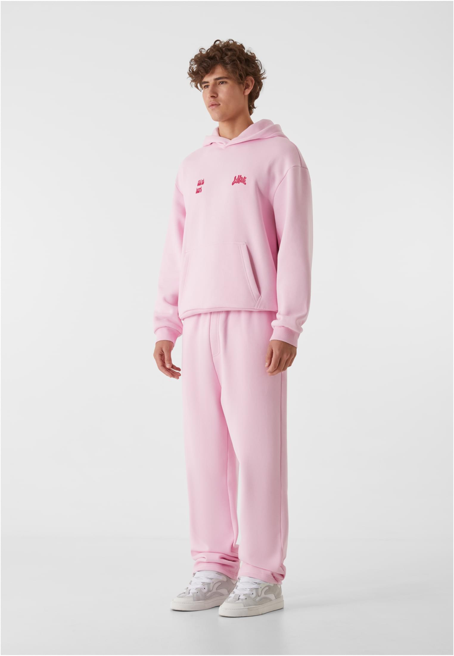 Lost Youth Felpa con cappuccio OVERSIZED WILD AT HEART softpink