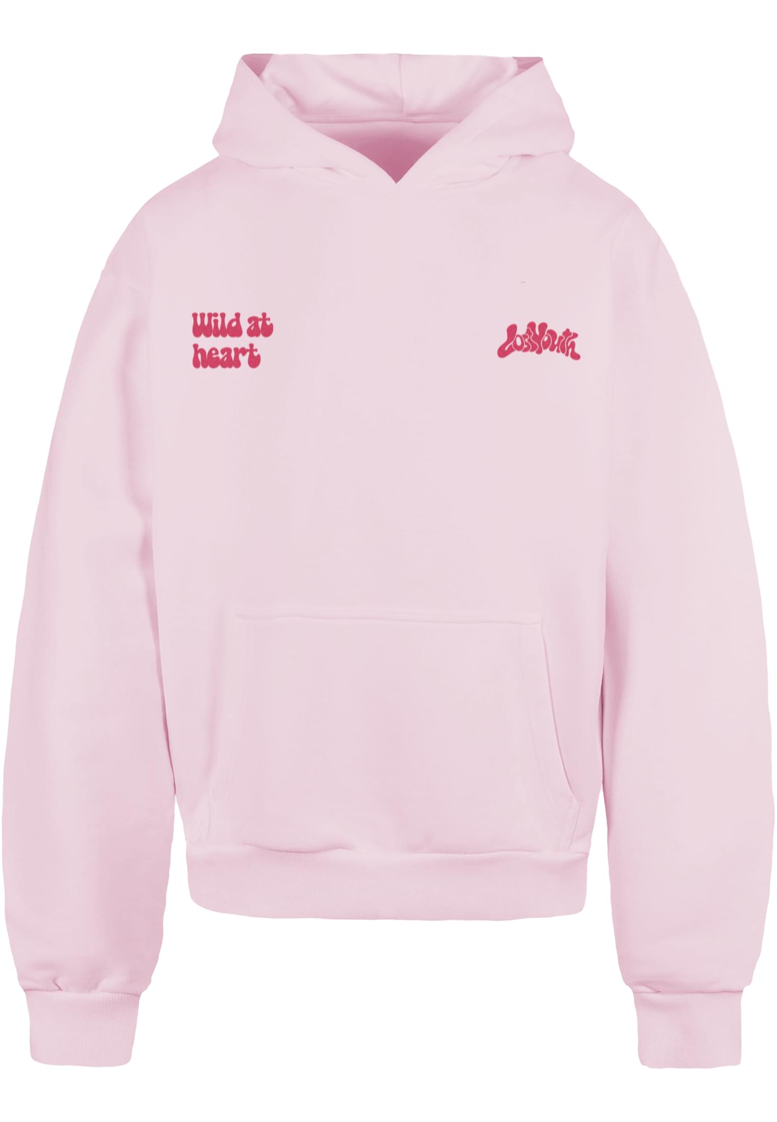 Lost Youth Felpa con cappuccio OVERSIZED WILD AT HEART softpink