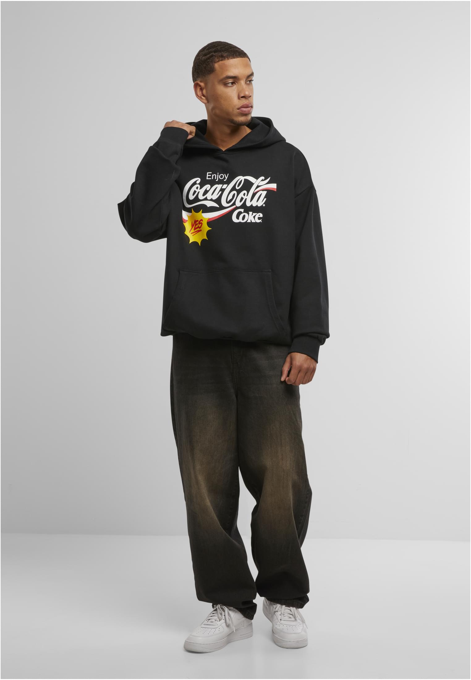 Merchcode Felpa con cappuccio Coca Cola Refreshed Oversize