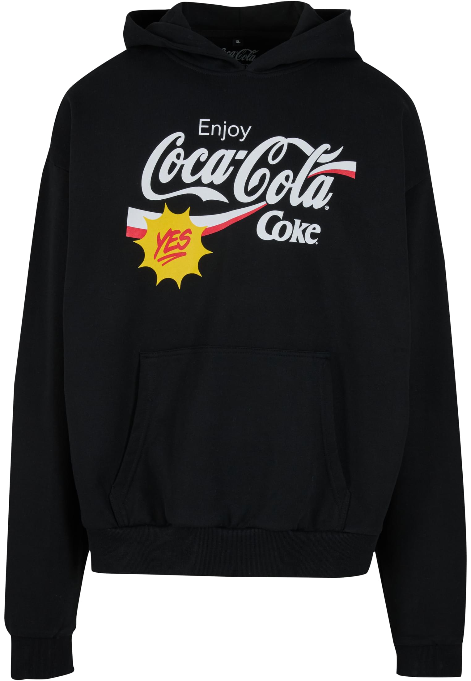 Merchcode Felpa con cappuccio Coca Cola Refreshed Oversize