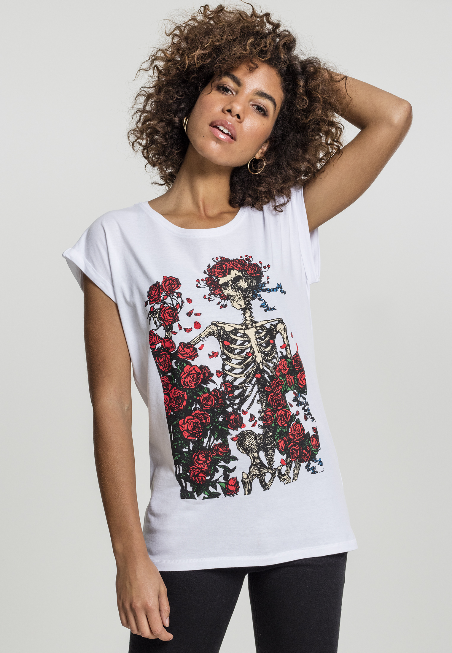 Ladies Grateful Dead Rose Tee-MC118