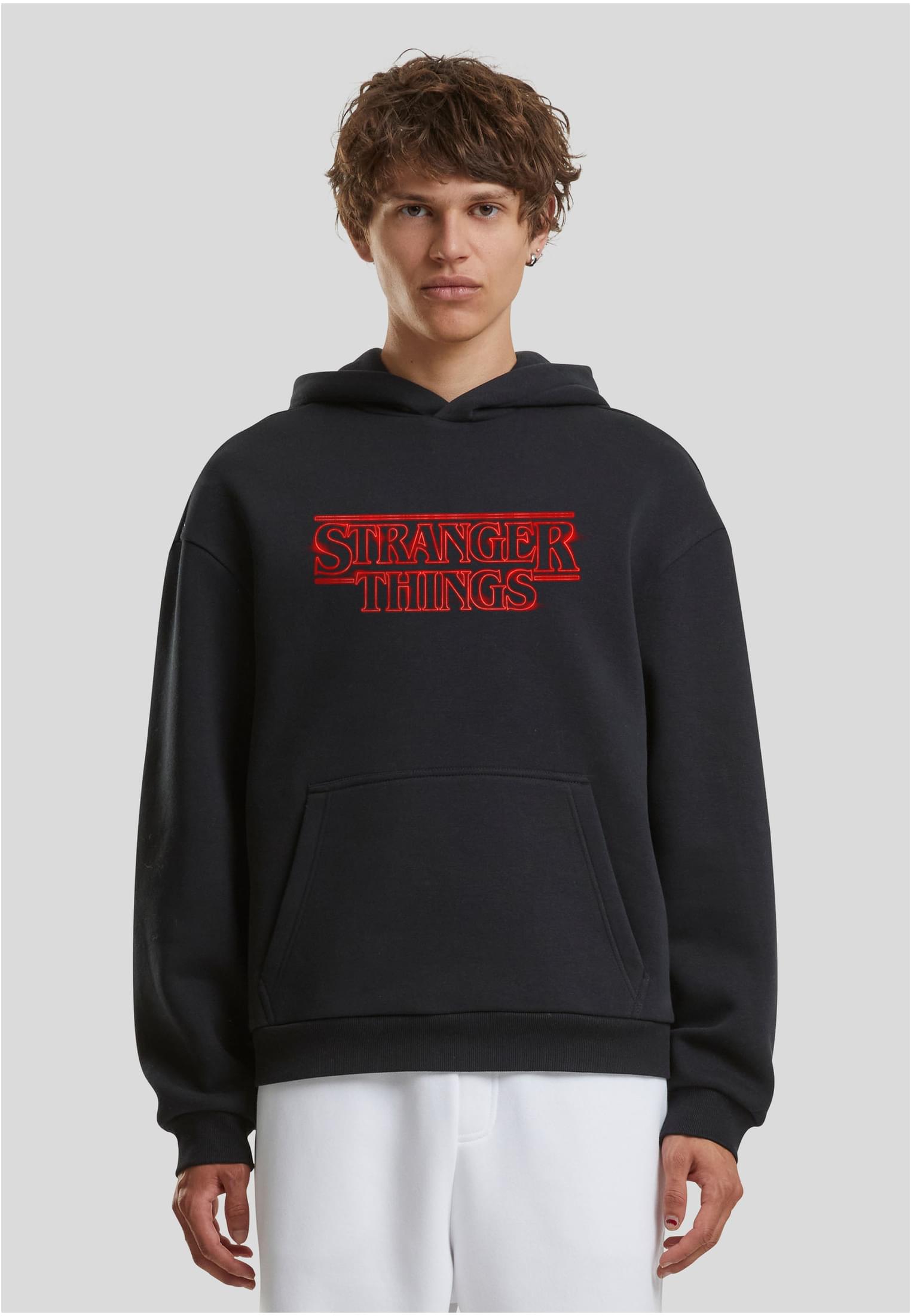 Merchcode Felpa con cappuccio Stranger Things Neon Sign Fluffy