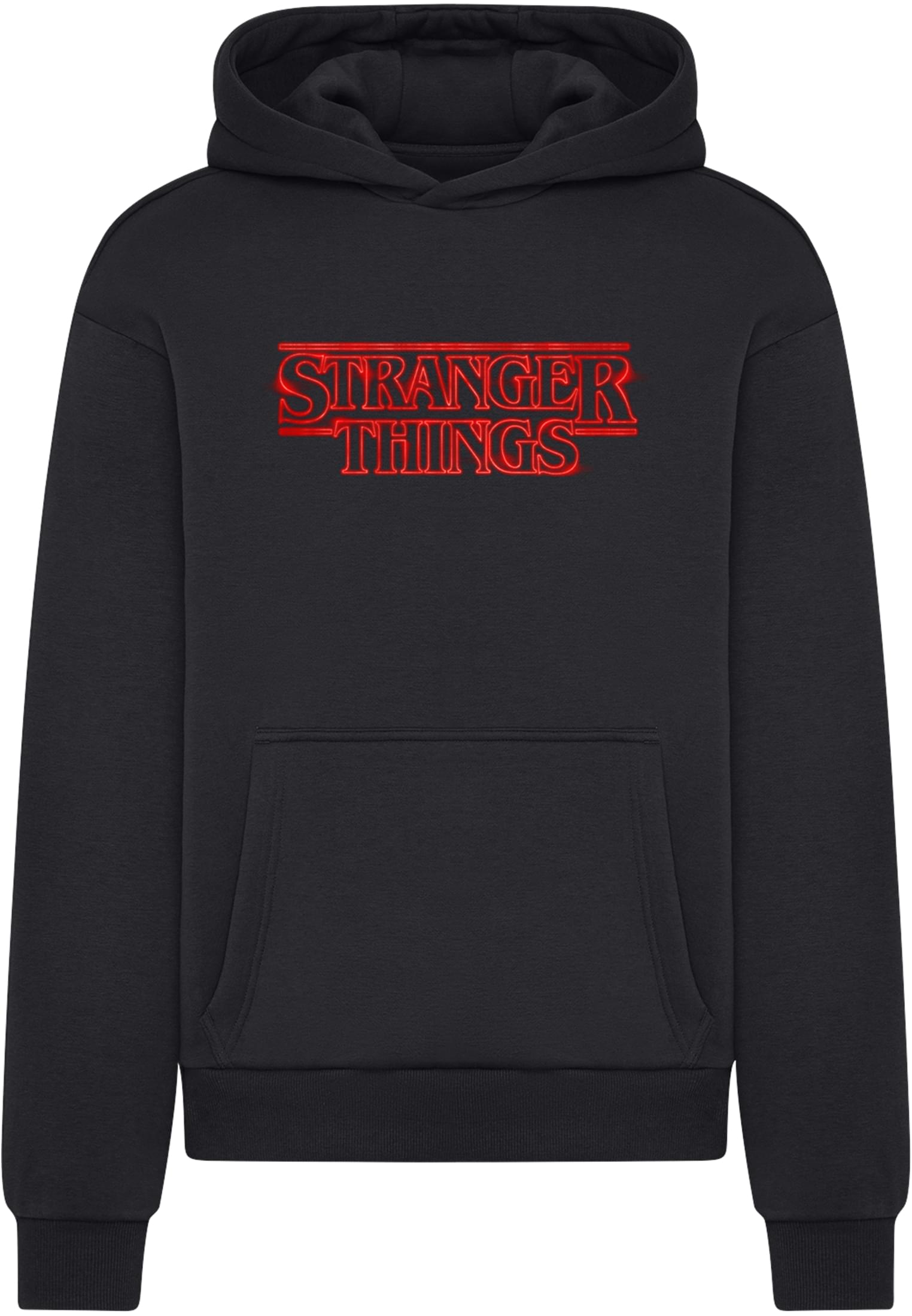 Merchcode Felpa con cappuccio Stranger Things Neon Sign Fluffy