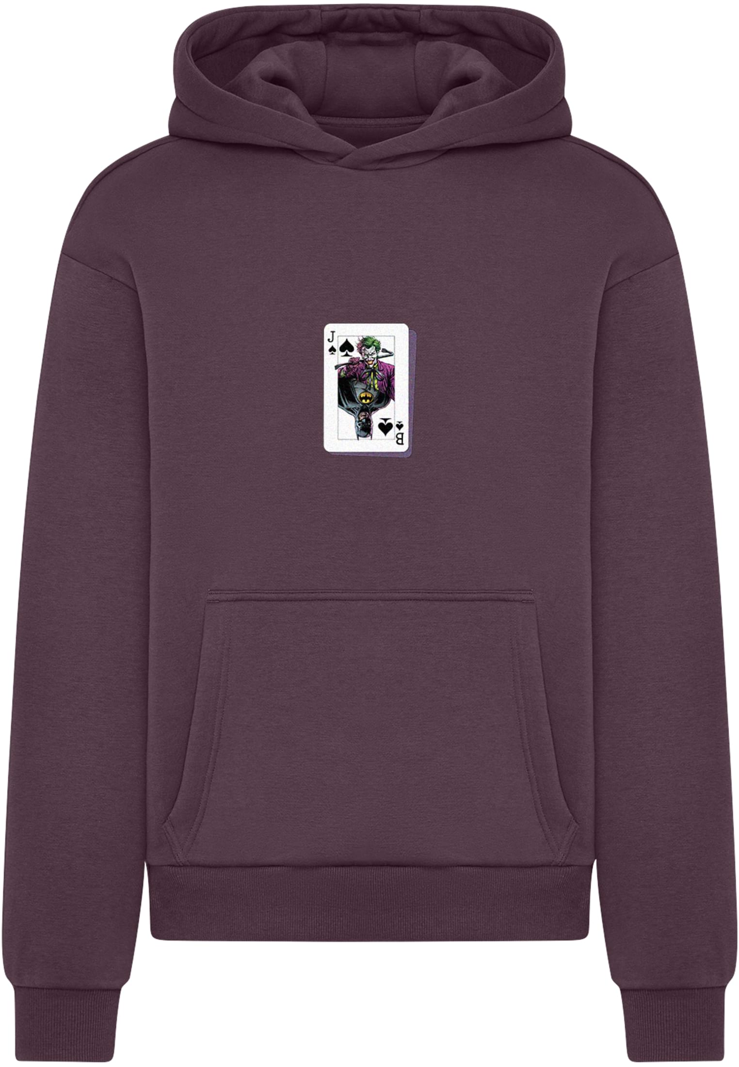 Merchcode Felpa con cappuccio Batman the Joker Card Fluffy plumpurple