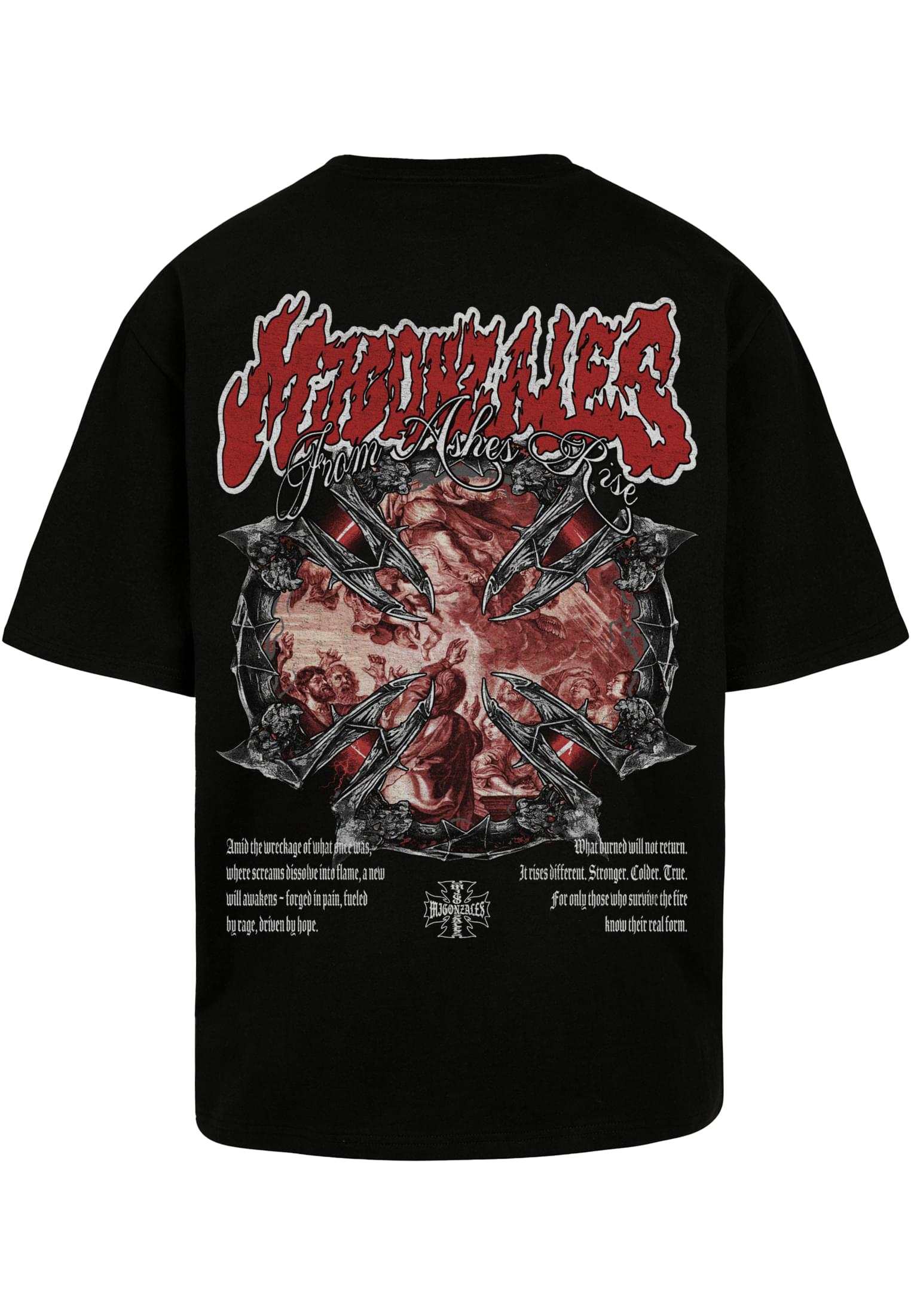 MJ GONZALES Maglietta MJG Heavy Oversized Ornament of Ashes
