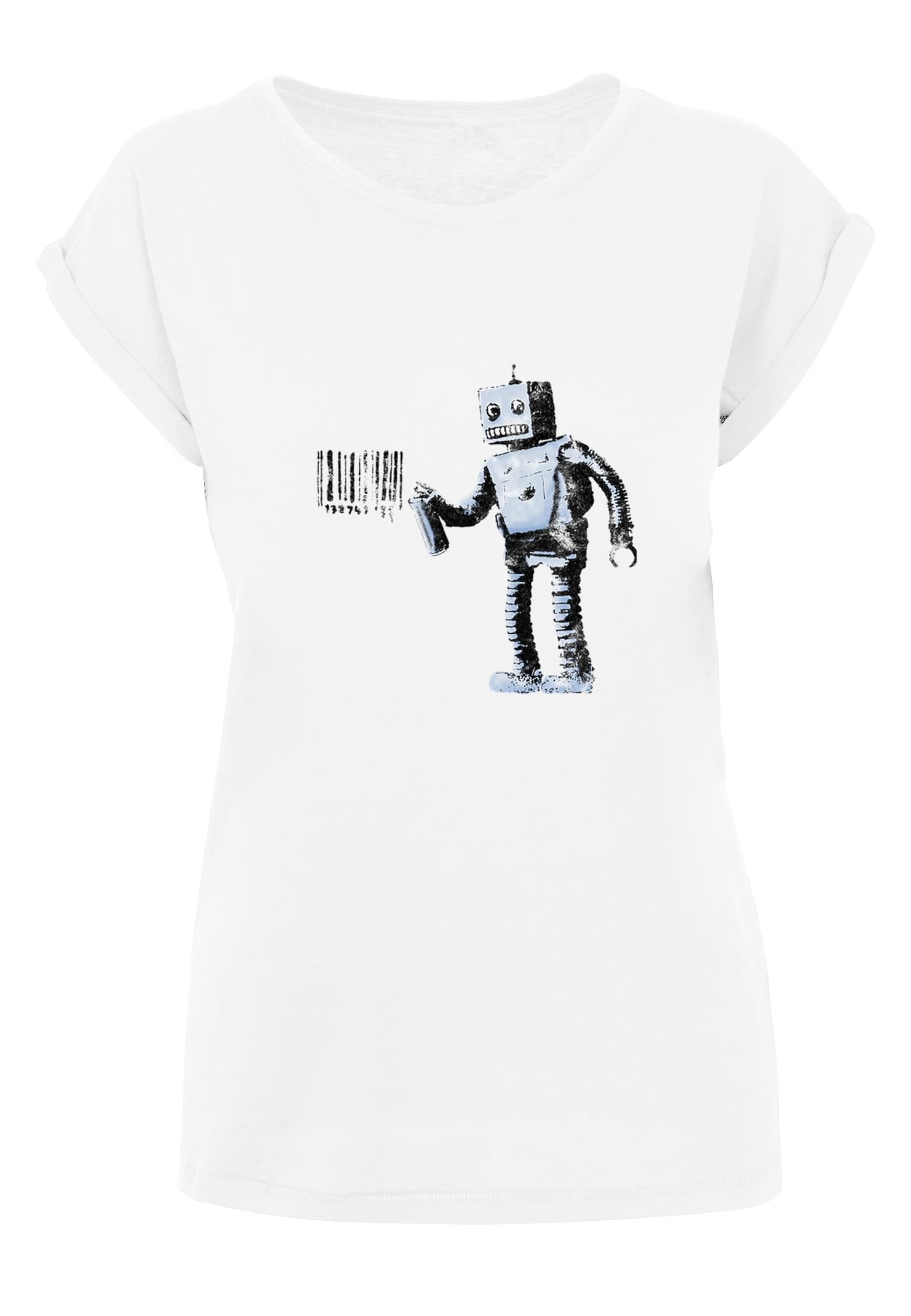 Merchcode Ladies Maglietta Barcode Robot