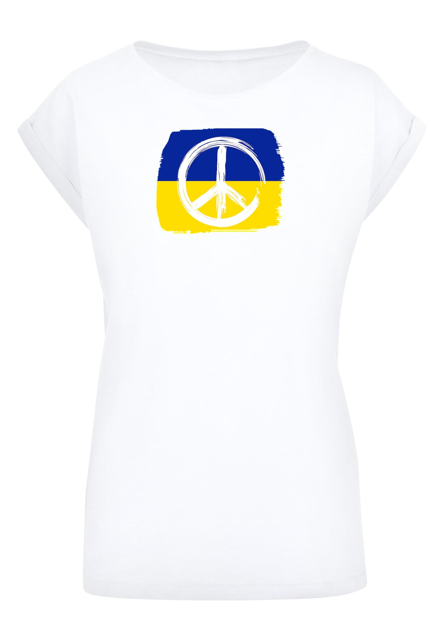 Merchcode Ladies Maglietta Peace Flag Peace Extended Shoulder
