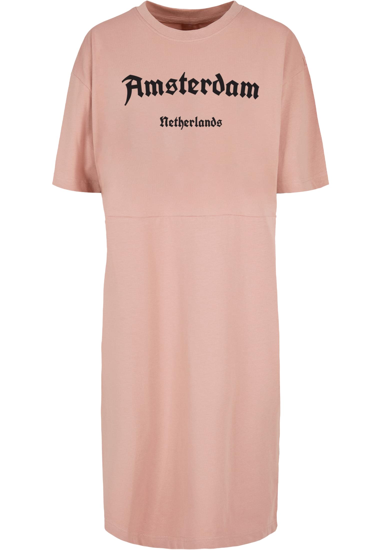 Merchcode Ladies Maglietta Amsterdam Essentials Oversized Slit duskrose