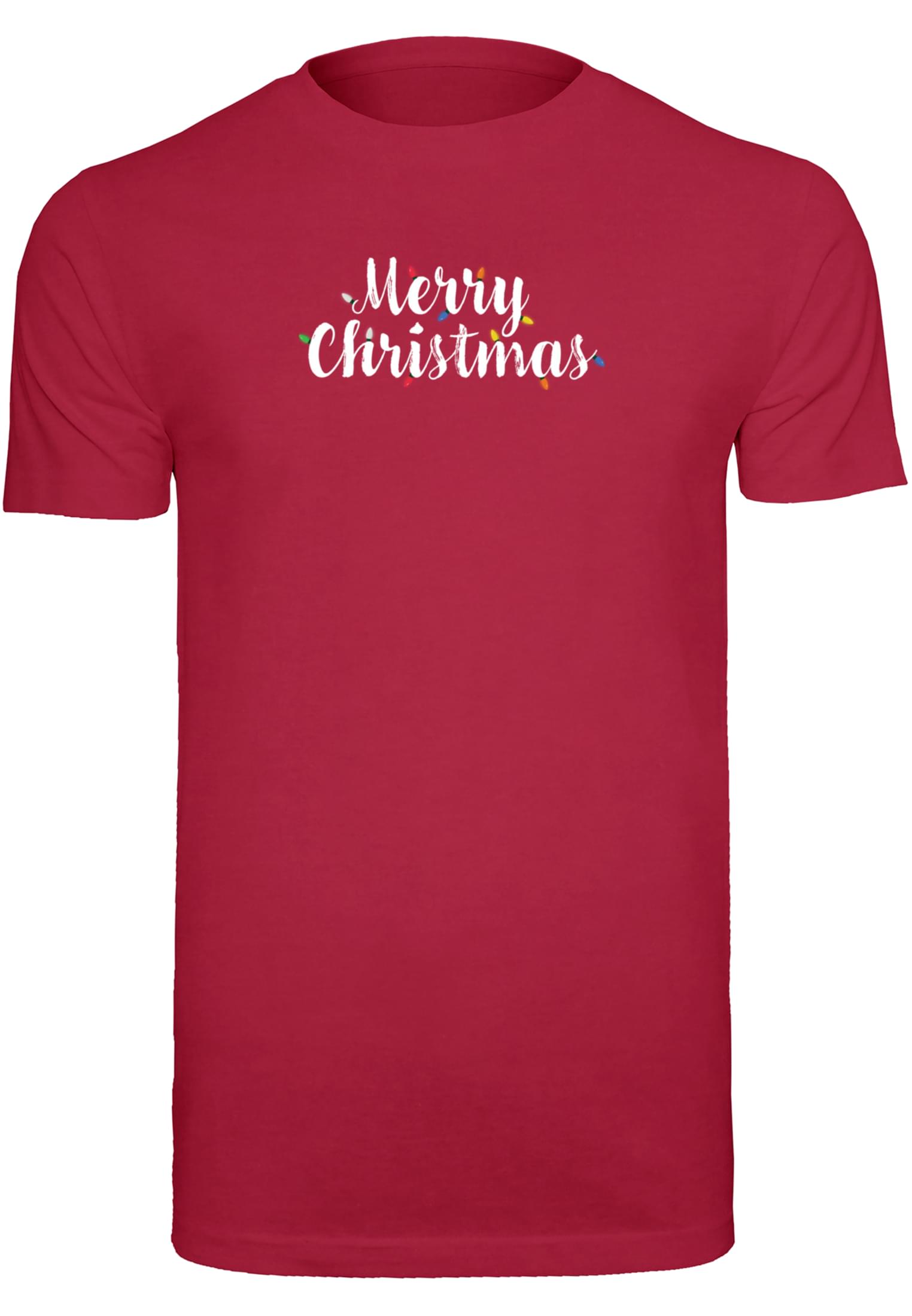 Merchcode Maglietta Merry Christmas Lights Round Neck