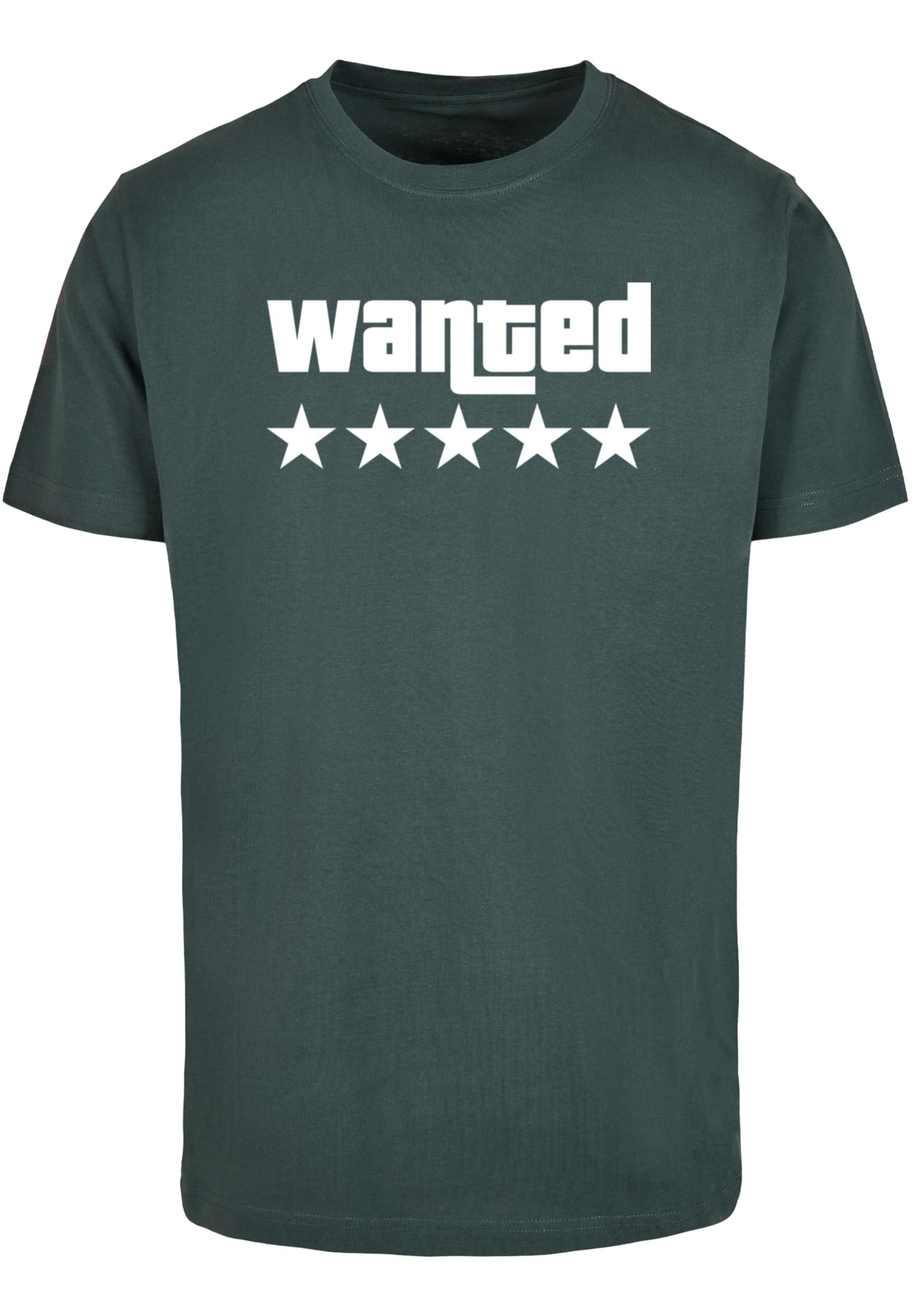 Merchcode Maglietta Wanted Round Neck bottlegreen