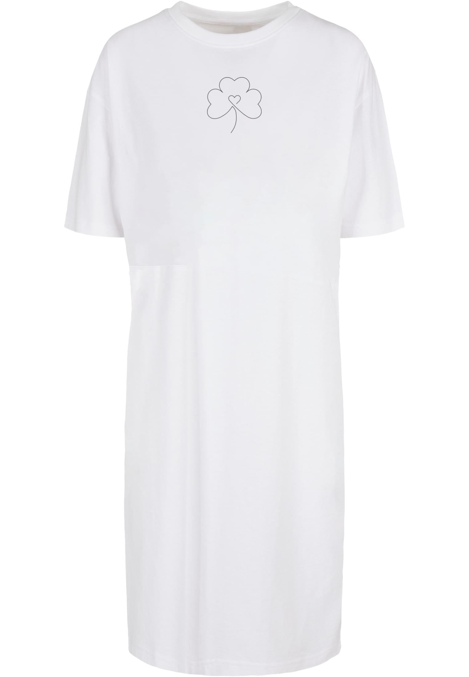Merchcode Ladies Maglietta Spring Leaf Clover Flower Oversized Slit
