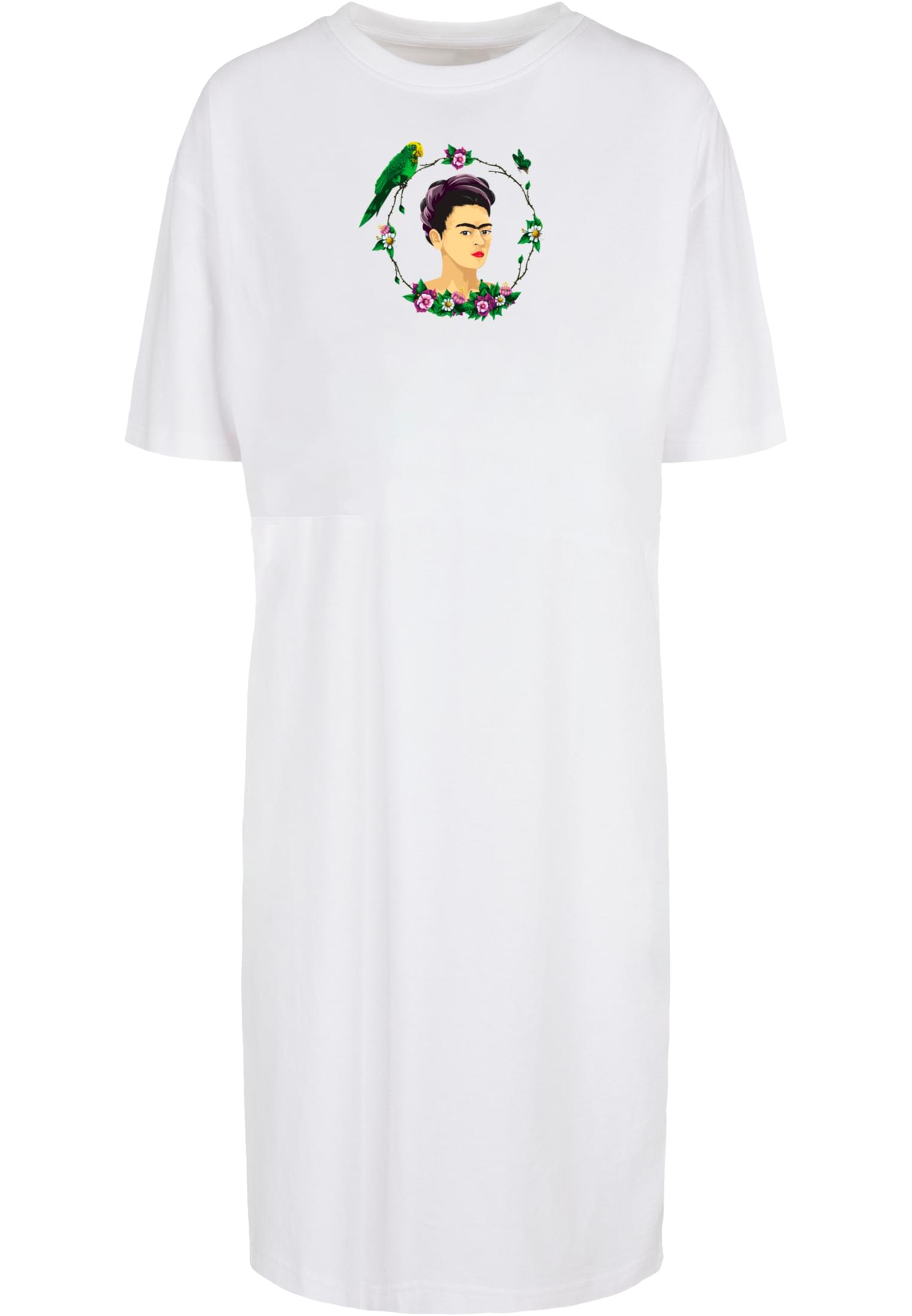 Merchcode Ladies Maglietta Frida Kahlo Botanic frame Essentials Oversized Slit