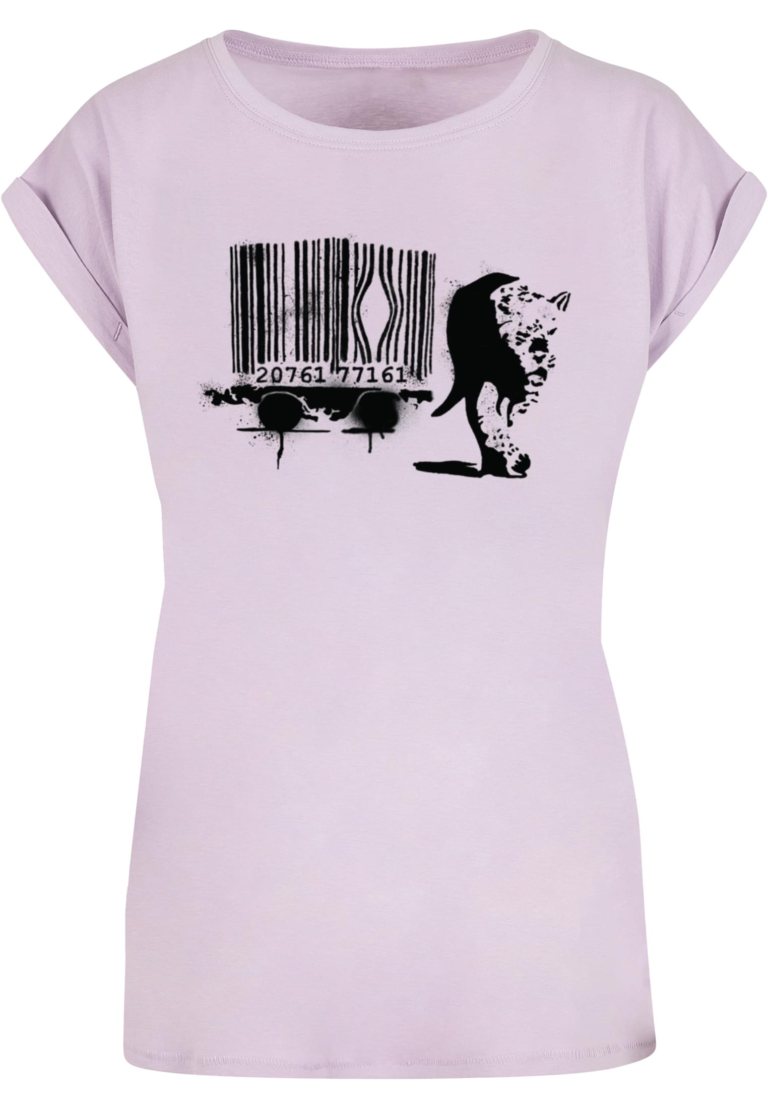 Merchcode Ladies Maglietta Brandalised Barcode Leopard Circle