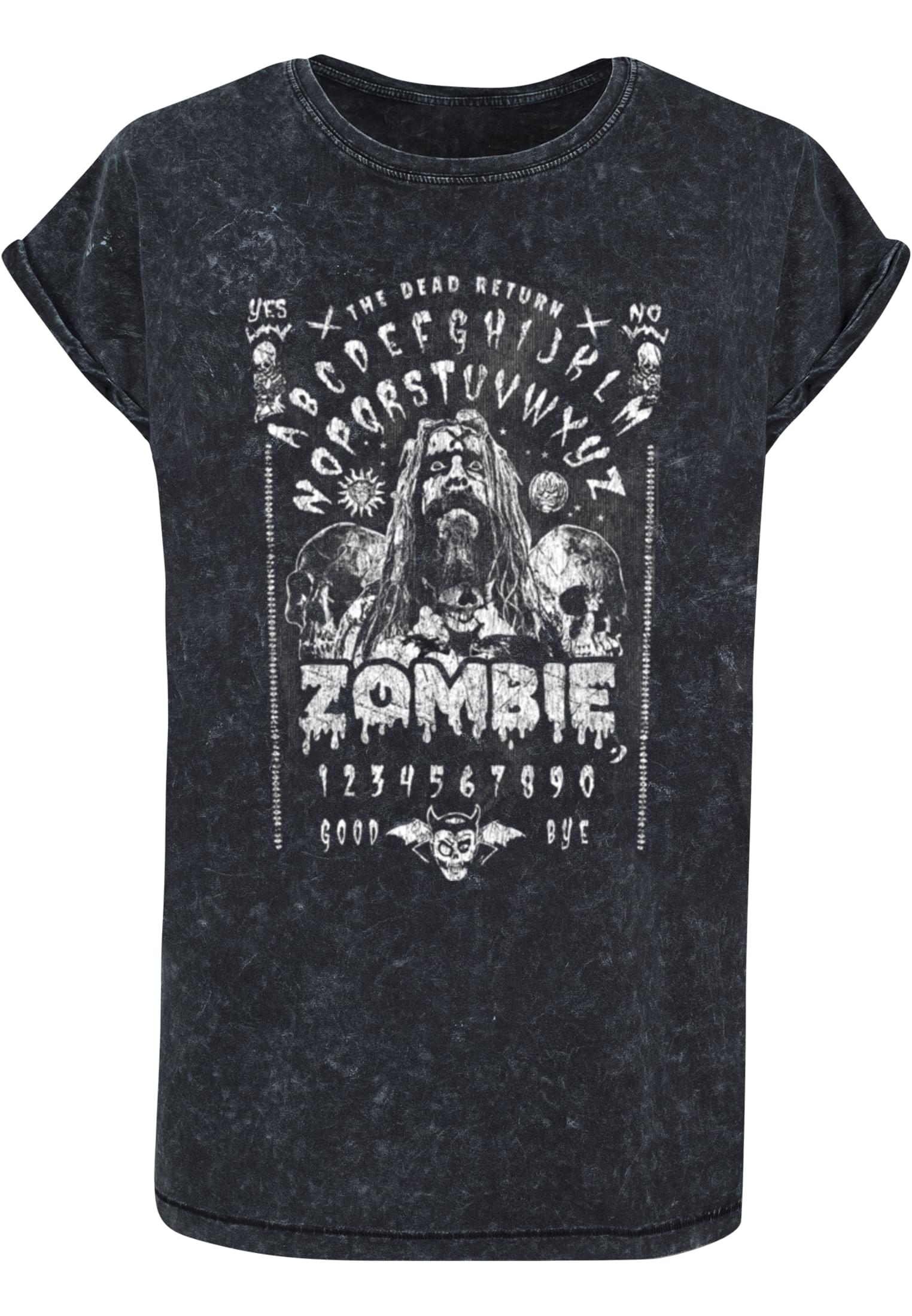 Merchcode Ladies Maglietta Rob Zombie The Dead Return Spirit Board Acid Washed