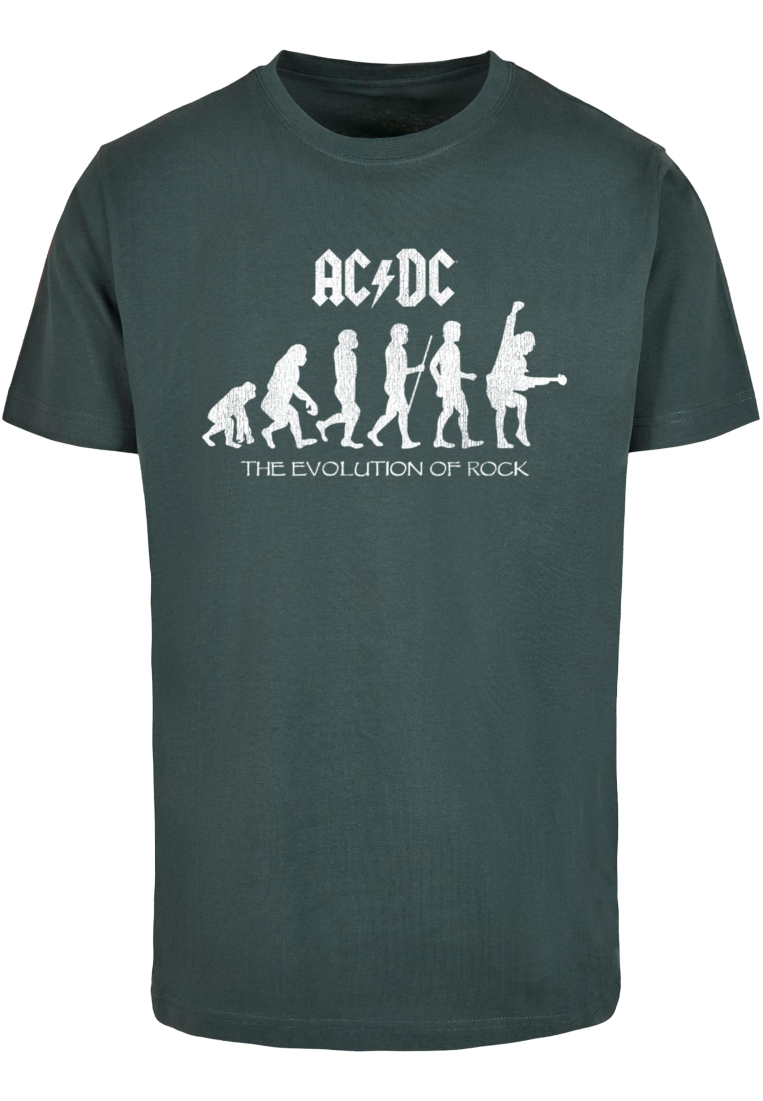 Merchcode Maglietta ACDC Evolution Of Rock bottlegreen