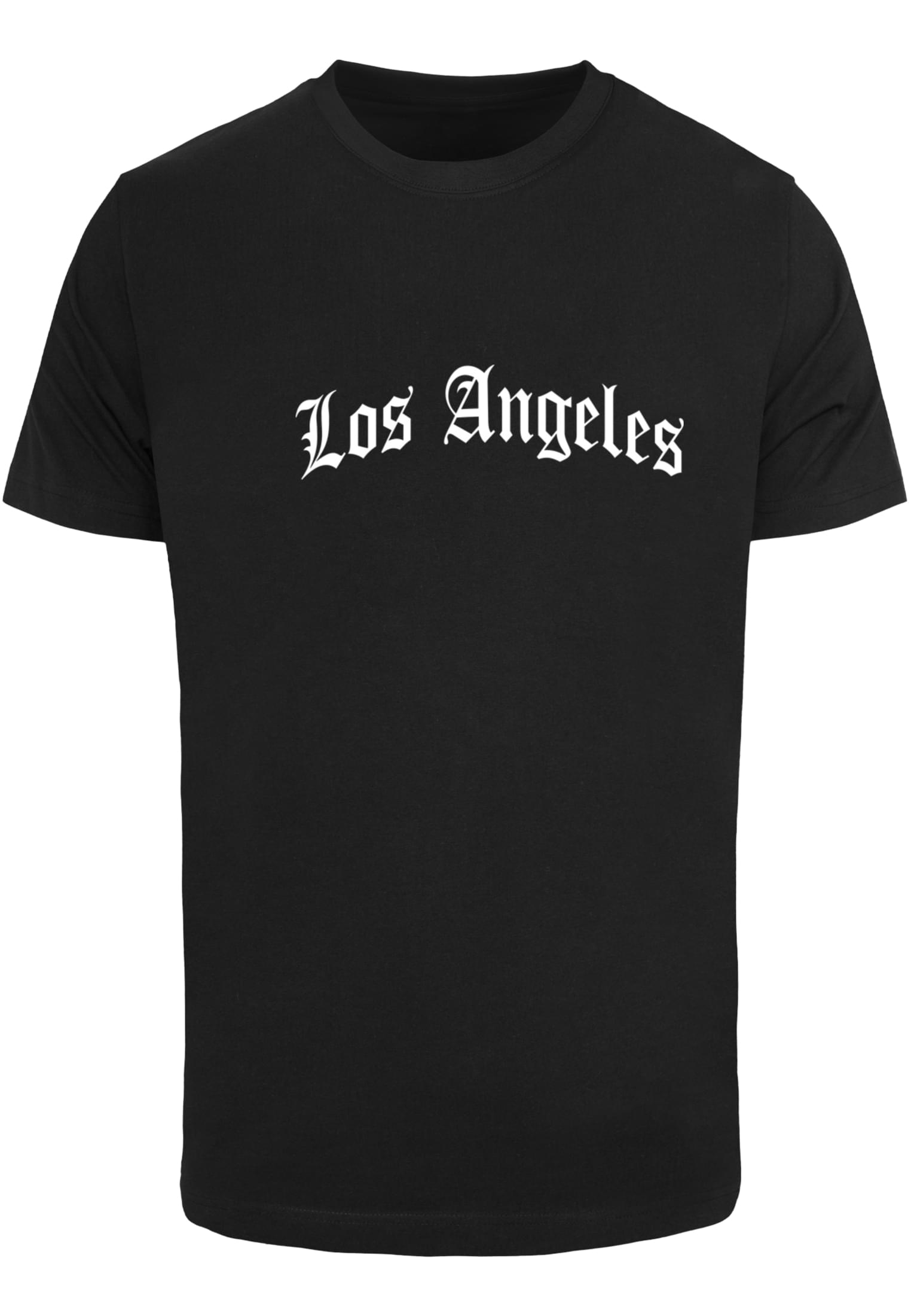 Mister tee Los Angeles Wording Short Sleeve Round Neck T-Shirt Black