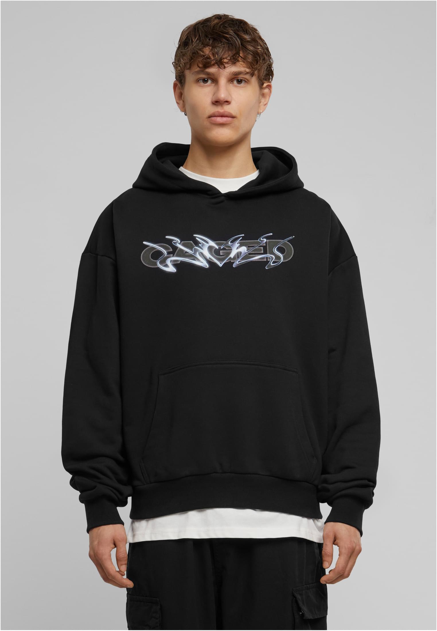 MT Upscale Felpa con cappuccio Cagedchrome Ultra Heavy Oversize