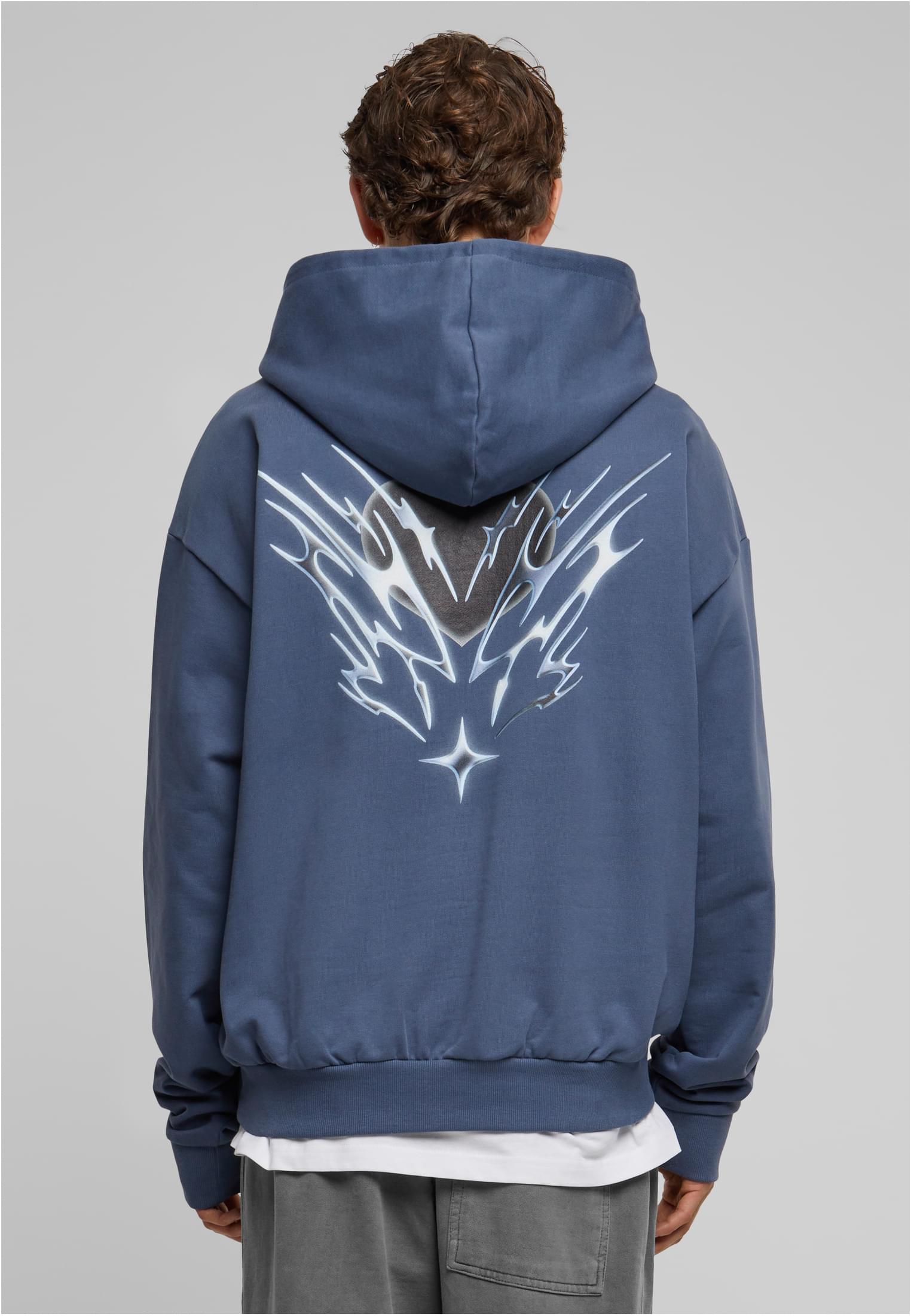 MT Upscale Felpa con cappuccio Cagedchrome Ultra Heavy Oversize vintageblue