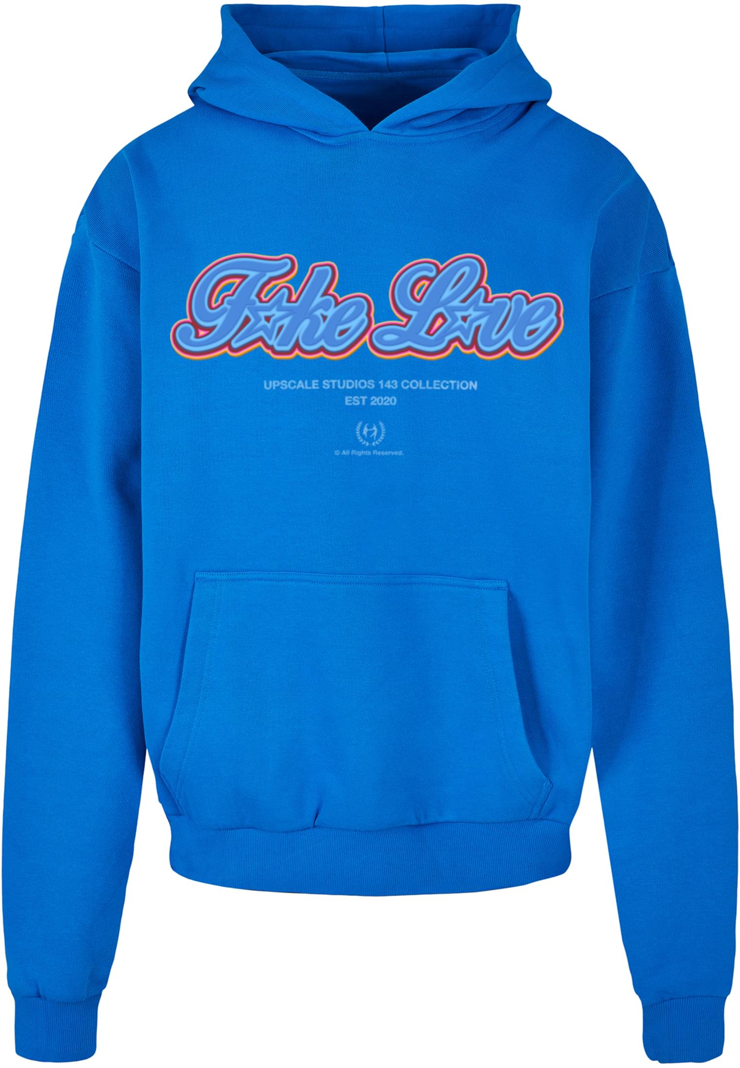 MT Upscale Felpa con cappuccio F*ke L*ve Ultra Heavy Oversize cobalt