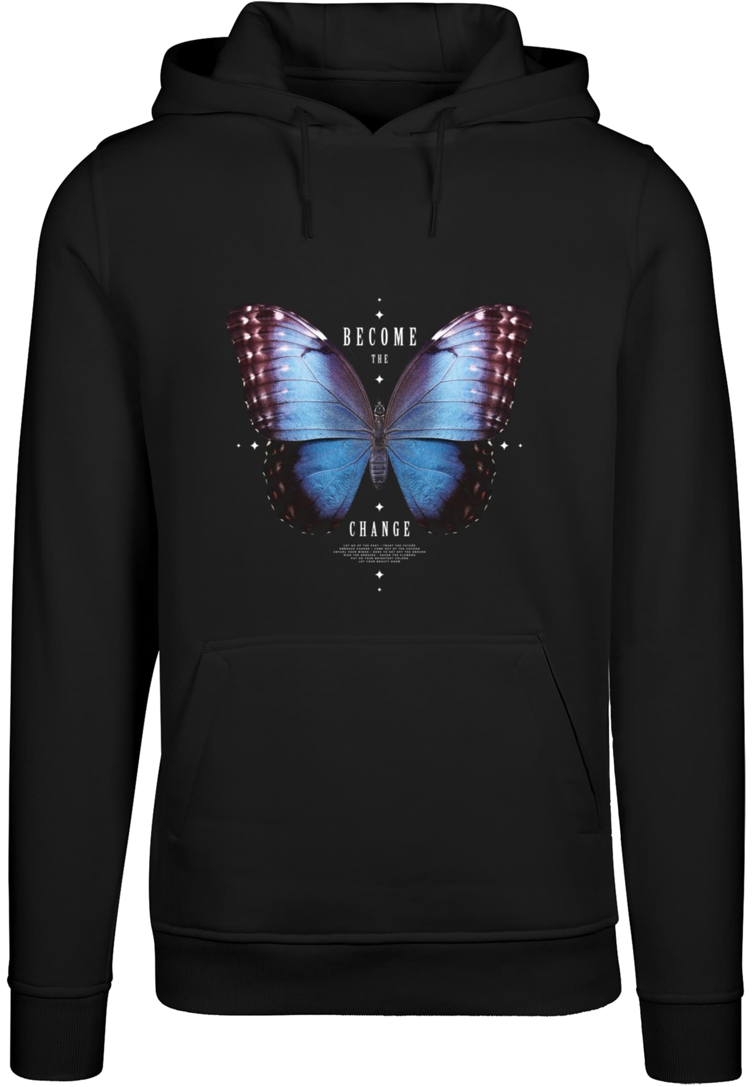 MT Men Felpa con cappuccio Become The Change Butterfly