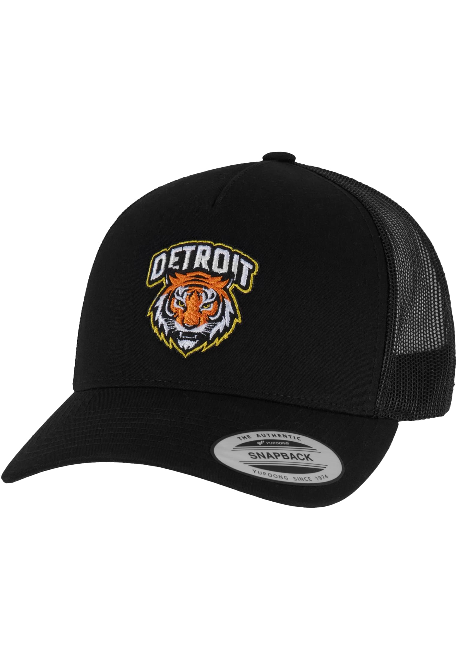 MT Men Cappello Detroit Tiger Head Patch Retro Trucker one size