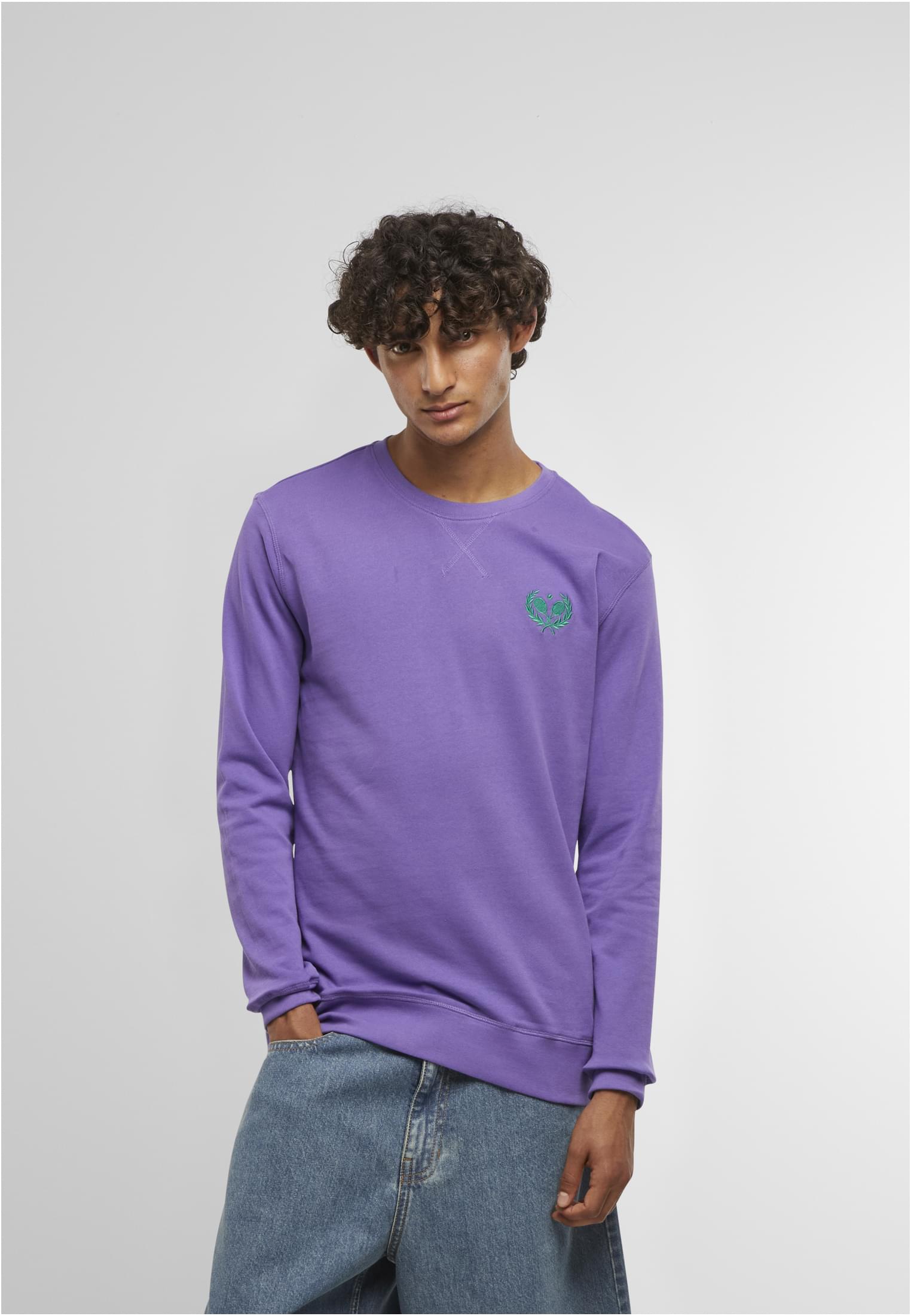 MT Men Felpa Courtside Sports EMB Light Crew ultraviolet