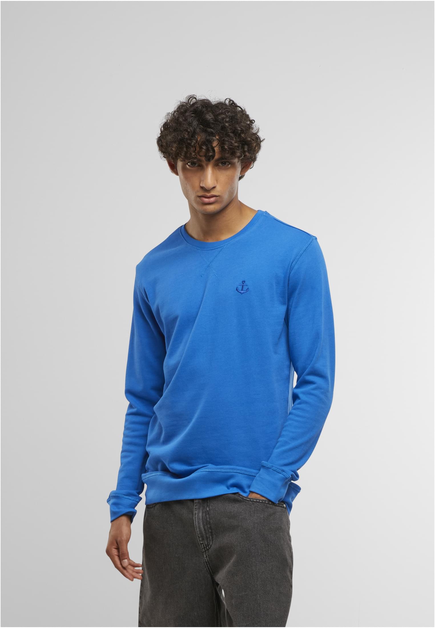 MT Men Felpa Anchor Sign EMB Light Crew cobalt