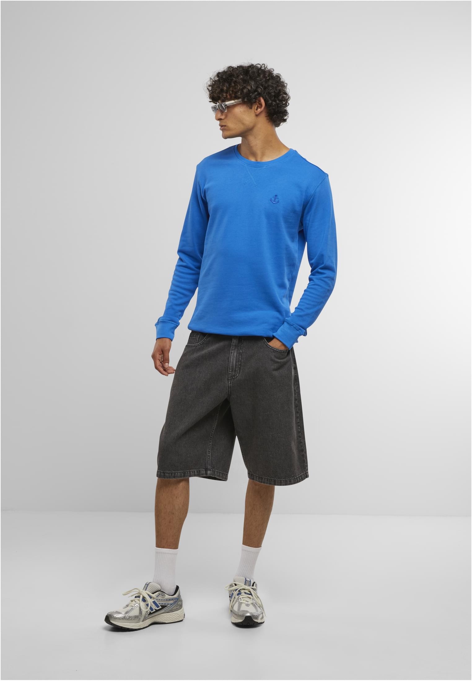 MT Men Felpa Anchor Sign EMB Light Crew cobalt
